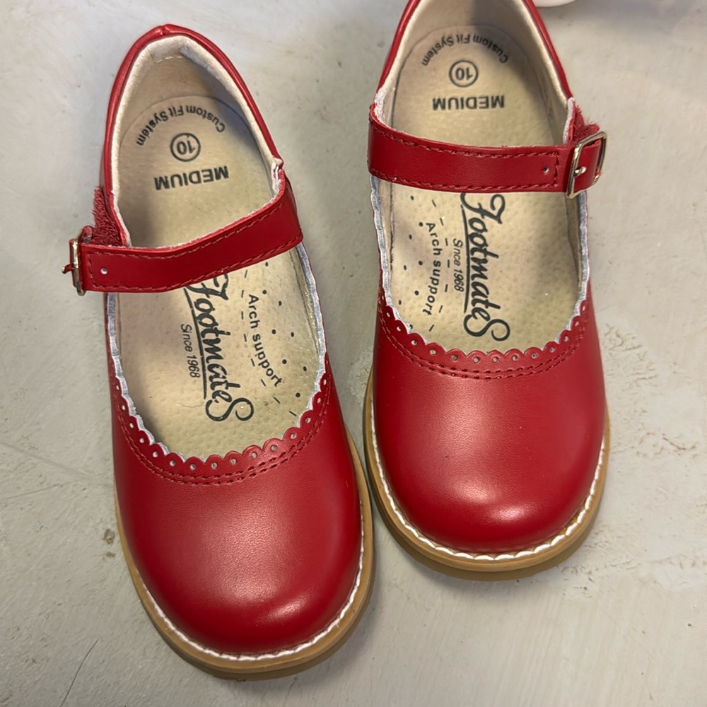 Like New Footmates Mary Jane’s size 10 Red